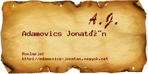 Adamovics Jonatán névjegykártya